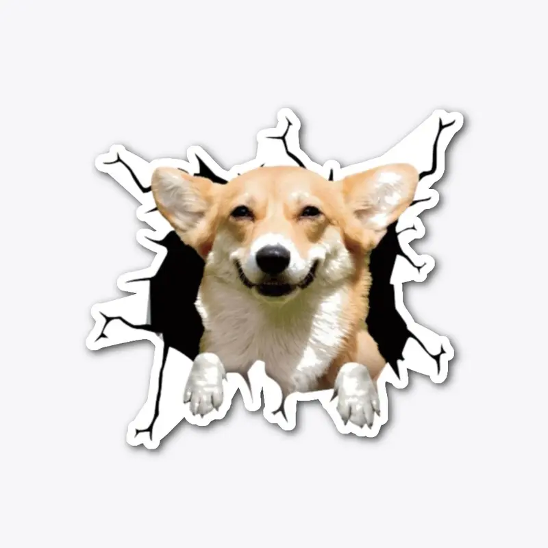 Corgis dog fanny sticker 